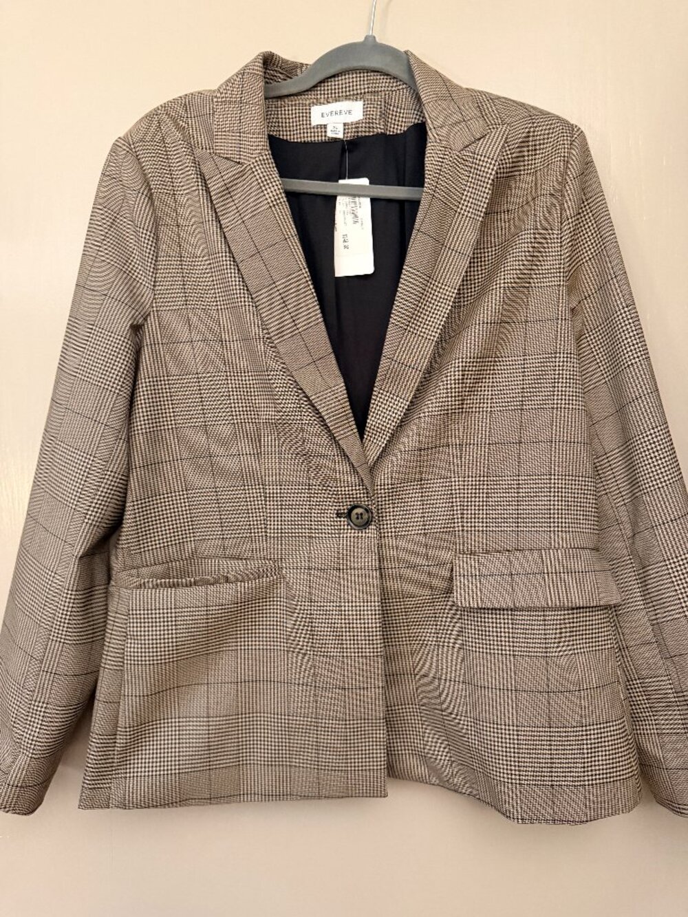 Evereve Jane St. Plaid Blazer XL NWT